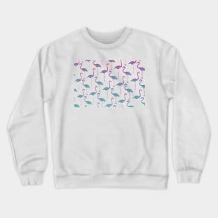 Pink blue flamingo art pattern-nature Crewneck Sweatshirt